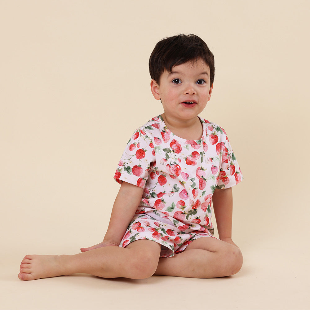 Strawberry Organic Kids PJ Set - View 2