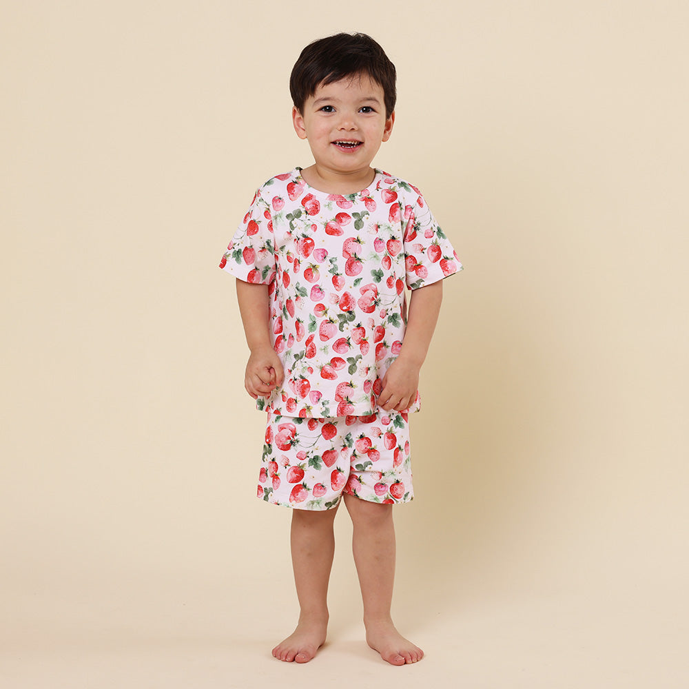 Strawberry Organic Kids PJ Set - View 3