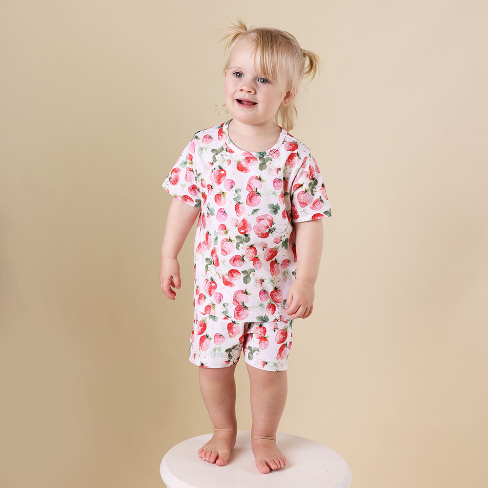 Strawberry Organic Kids PJ Set - View 6