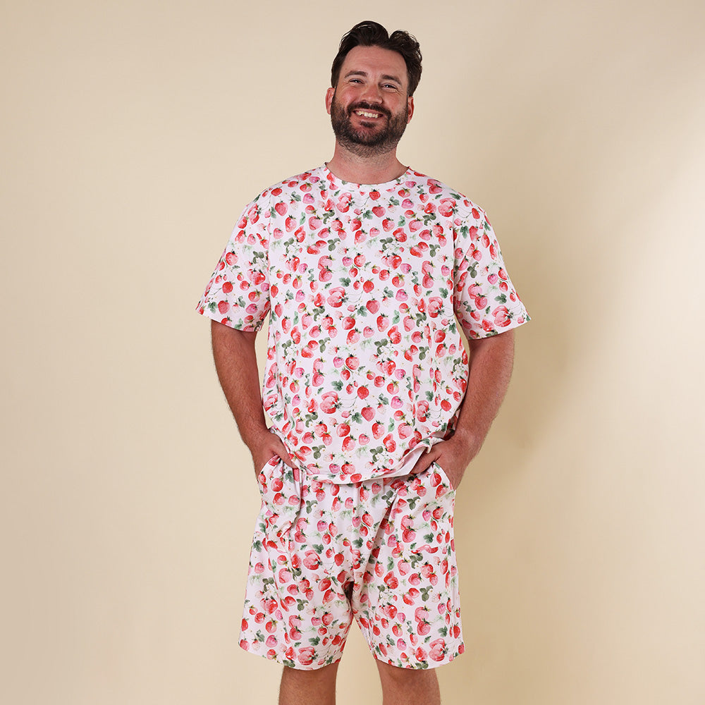 Strawberry Organic Mens PJ Set - View 1