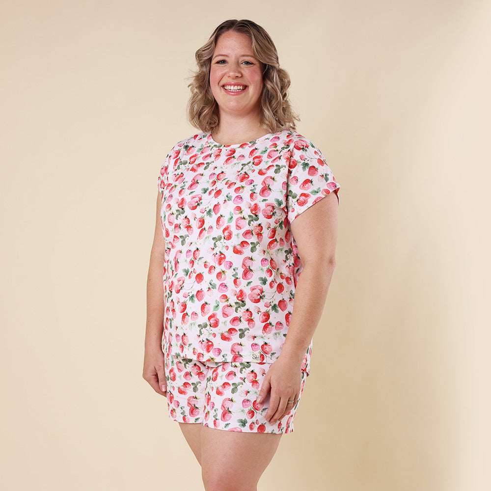 Strawberry Organic Womens PJ Set - View 4