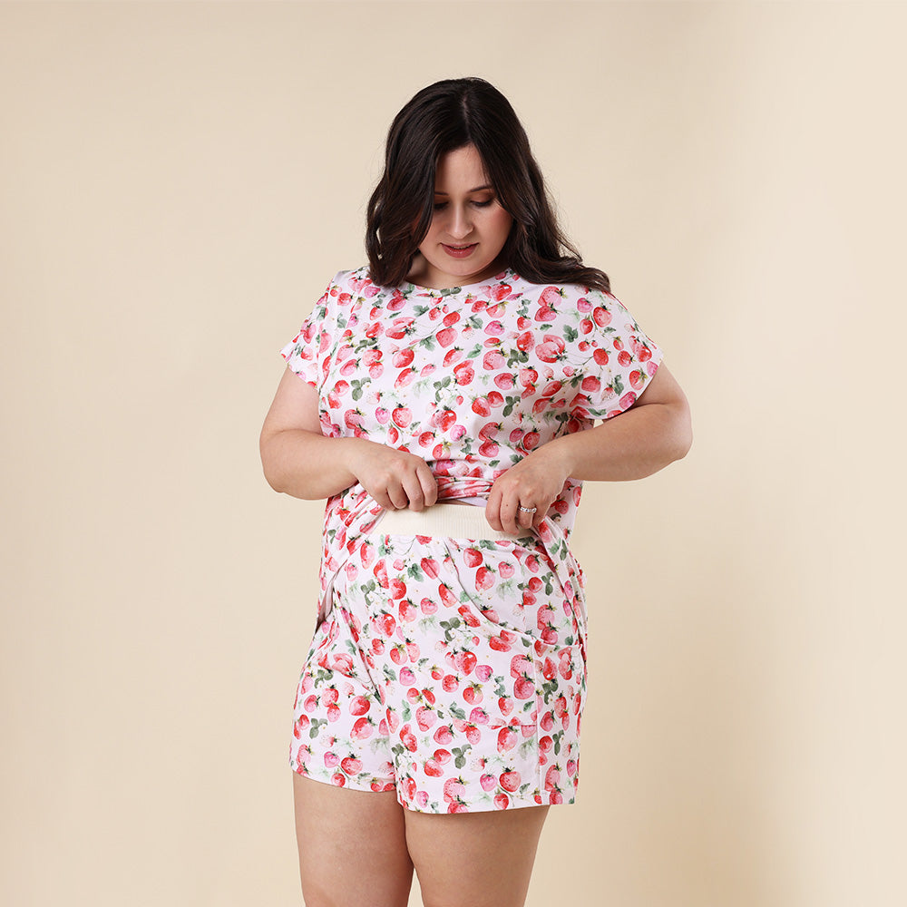 Strawberry Organic Womens PJ Set - View 2