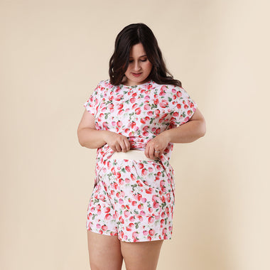 Strawberry Organic Womens PJ Set  Snuggle Hunny