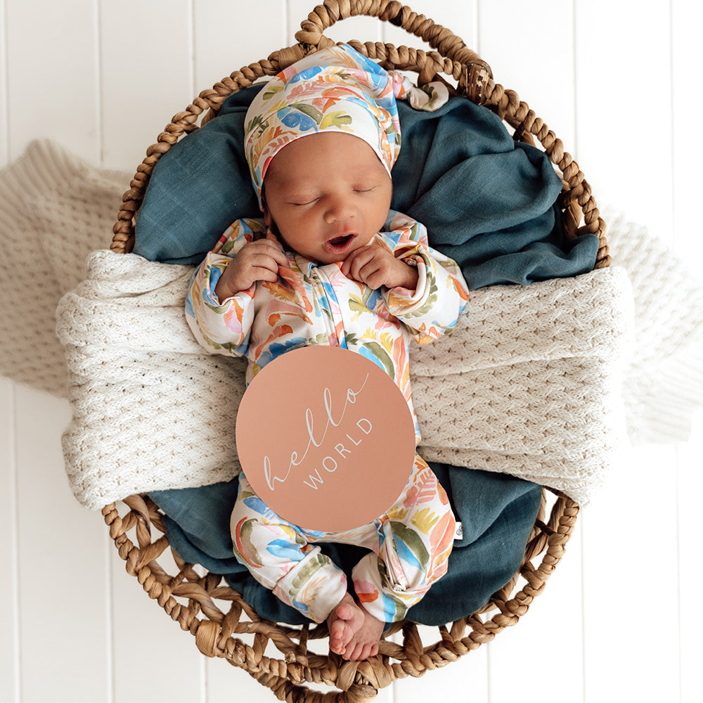 Summer Palm Organic Snugglesuit Convertible Romper - View 17