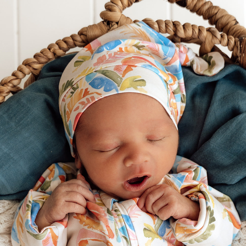 Summer Palm Organic Knotted Beanie - View 1