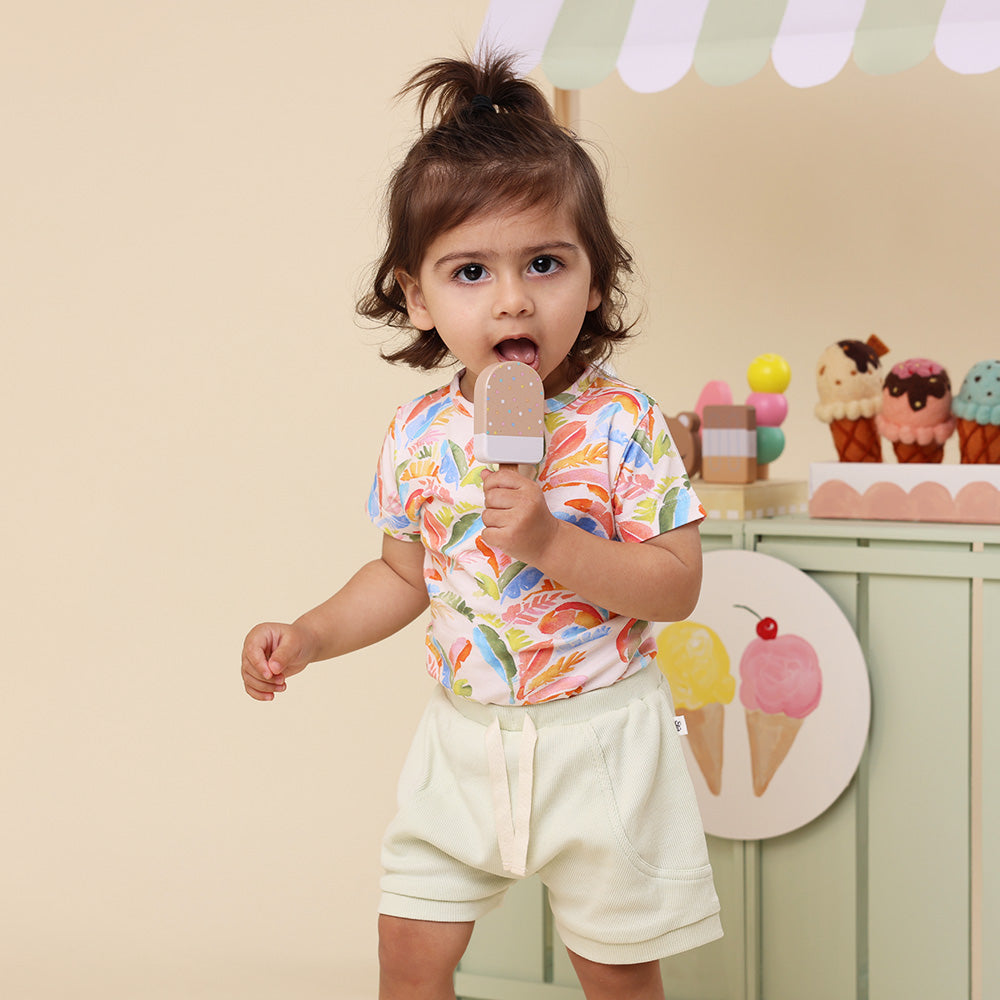 Summer Palm Short Sleeve Organic Bodysuit - View 17