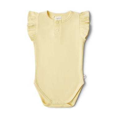 Sunlight Short Sleeve Organic Bodysuit with Frill | Snuggle Hunny