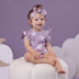 Swan Lake Short Sleeve Organic Bodysuit with Frill | Snuggle Hunny