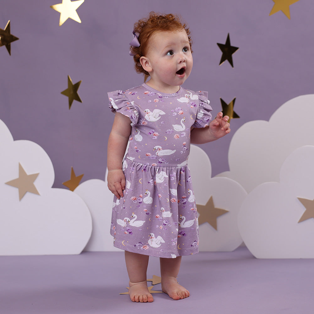 Swan Lake Short Sleeve Organic Dress - View 9
