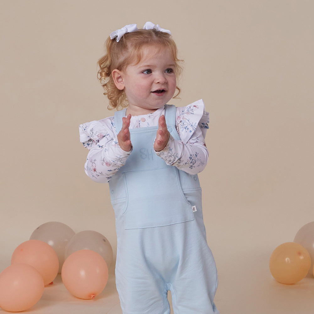 Sweet Swallows Long Sleeve Organic Bodysuit with Frill - View 7