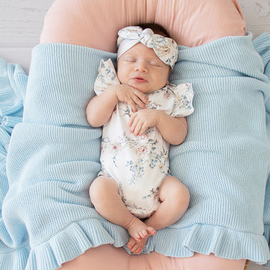 Sweet Swallows Short Sleeve Organic Bodysuit with Frill | Snuggle Hunny