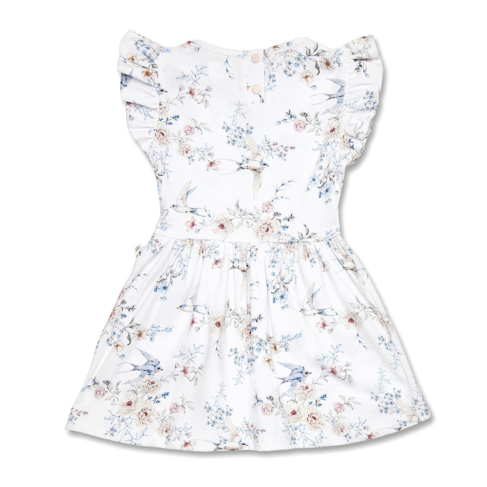 Sweet Swallows Short Sleeve Organic Dress - View 14