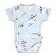 Taking Flight Short Sleeve Organic Kimono Bodysuit - Thumbnail 2