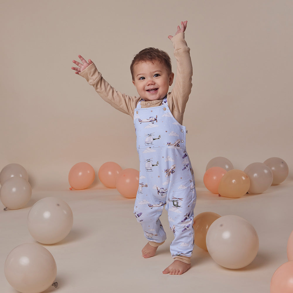 Taking Flight Organic Snuggle Overalls - View 4
