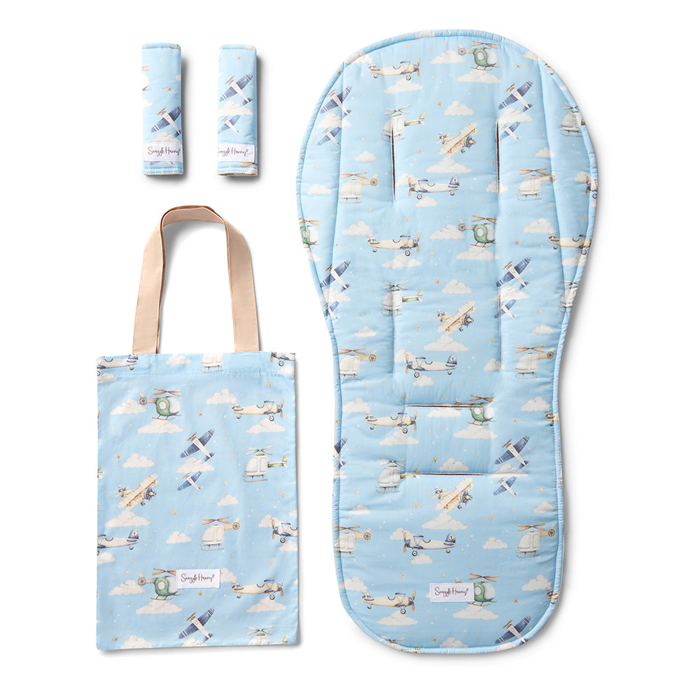 Bundle - Taking Flight Pram Liner & Strap Cover Set - View 1