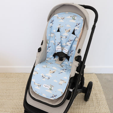 Taking Flight Reversible Pram Liner & Strap Cover Set | Snuggle Hunny