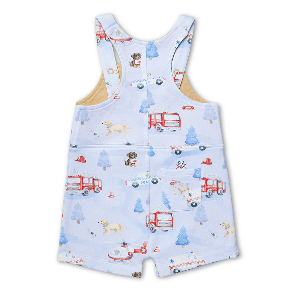 To The Rescue Organic Snuggle Overall Shorts - View 10
