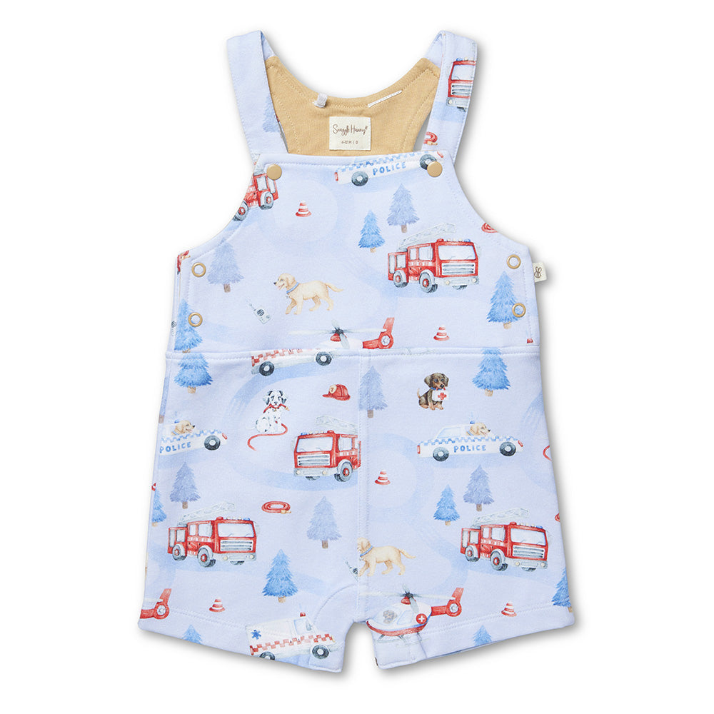 To The Rescue Organic Snuggle Overall Shorts - View 2