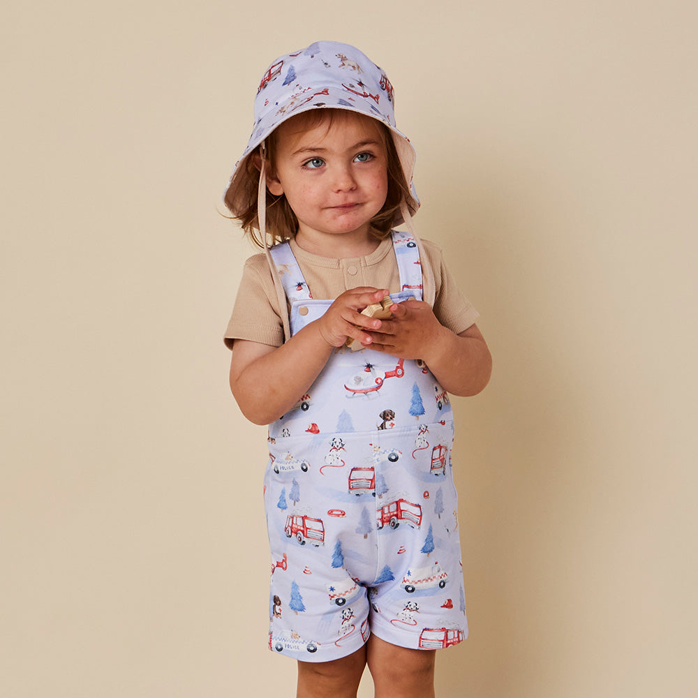 To The Rescue Organic Snuggle Overall Shorts - View 9