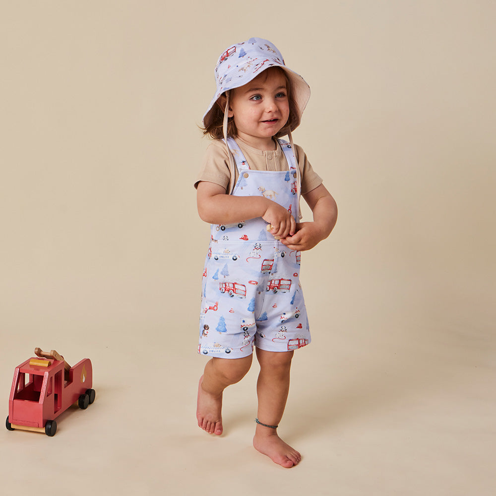 To The Rescue Organic Snuggle Overall Shorts - View 15