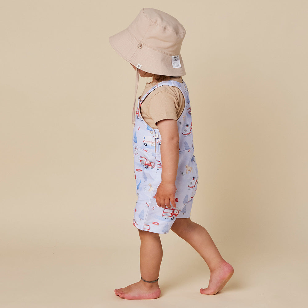 To The Rescue Organic Snuggle Overall Shorts - View 12