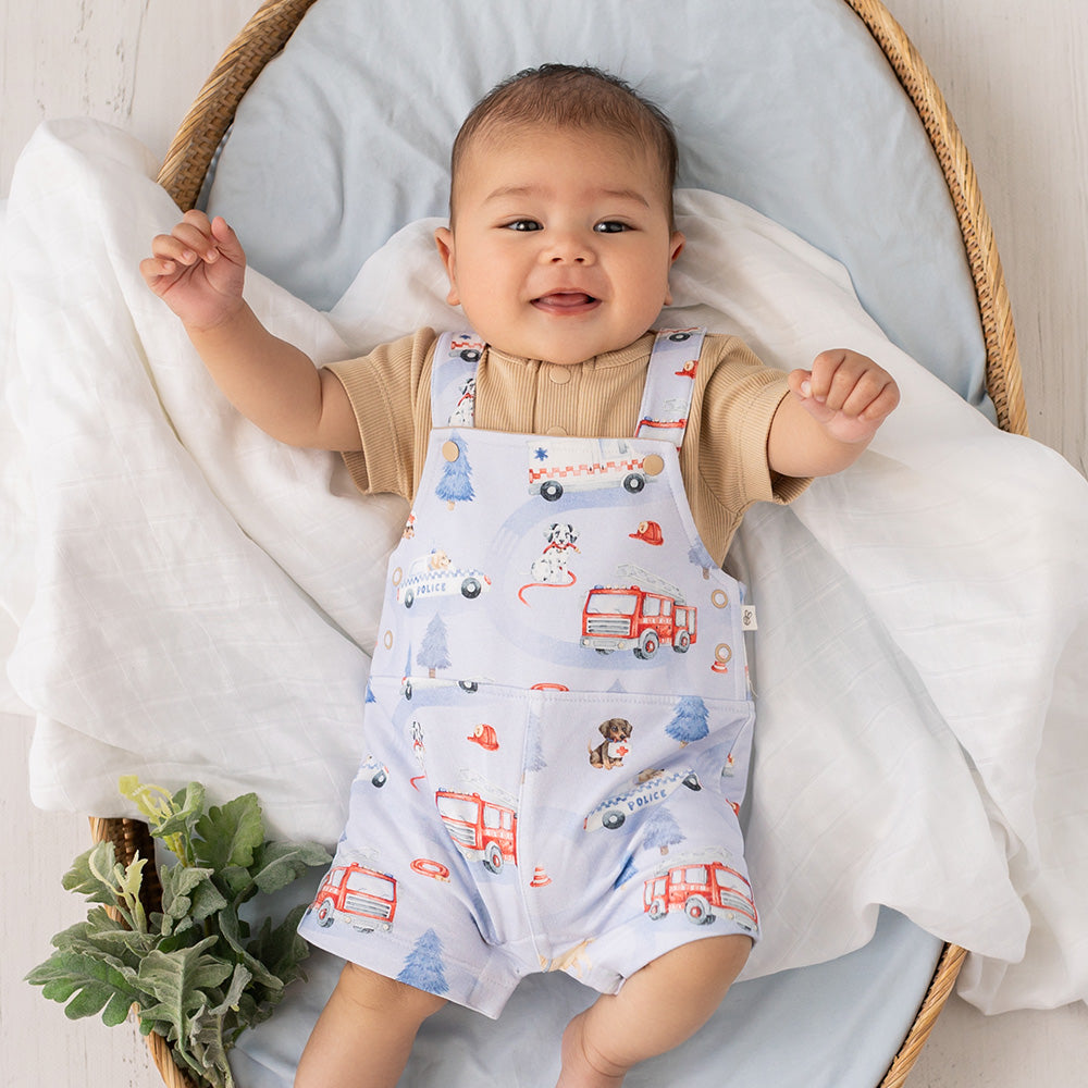 To The Rescue Organic Snuggle Overall Shorts - View 7