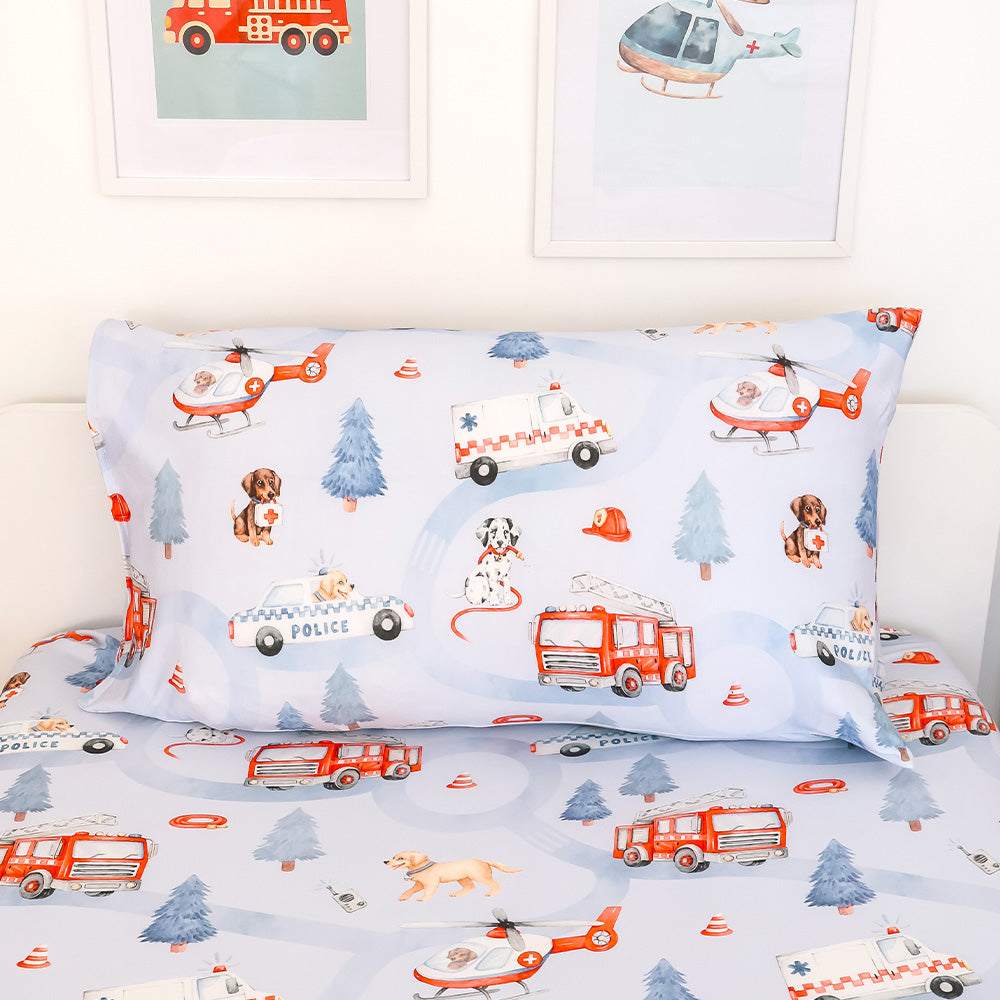 To The Rescue Organic Cotton Single Pillowcase - View 3