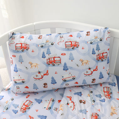 To The Rescue Organic Cotton Toddler Pillowcase | Snuggle Hunny