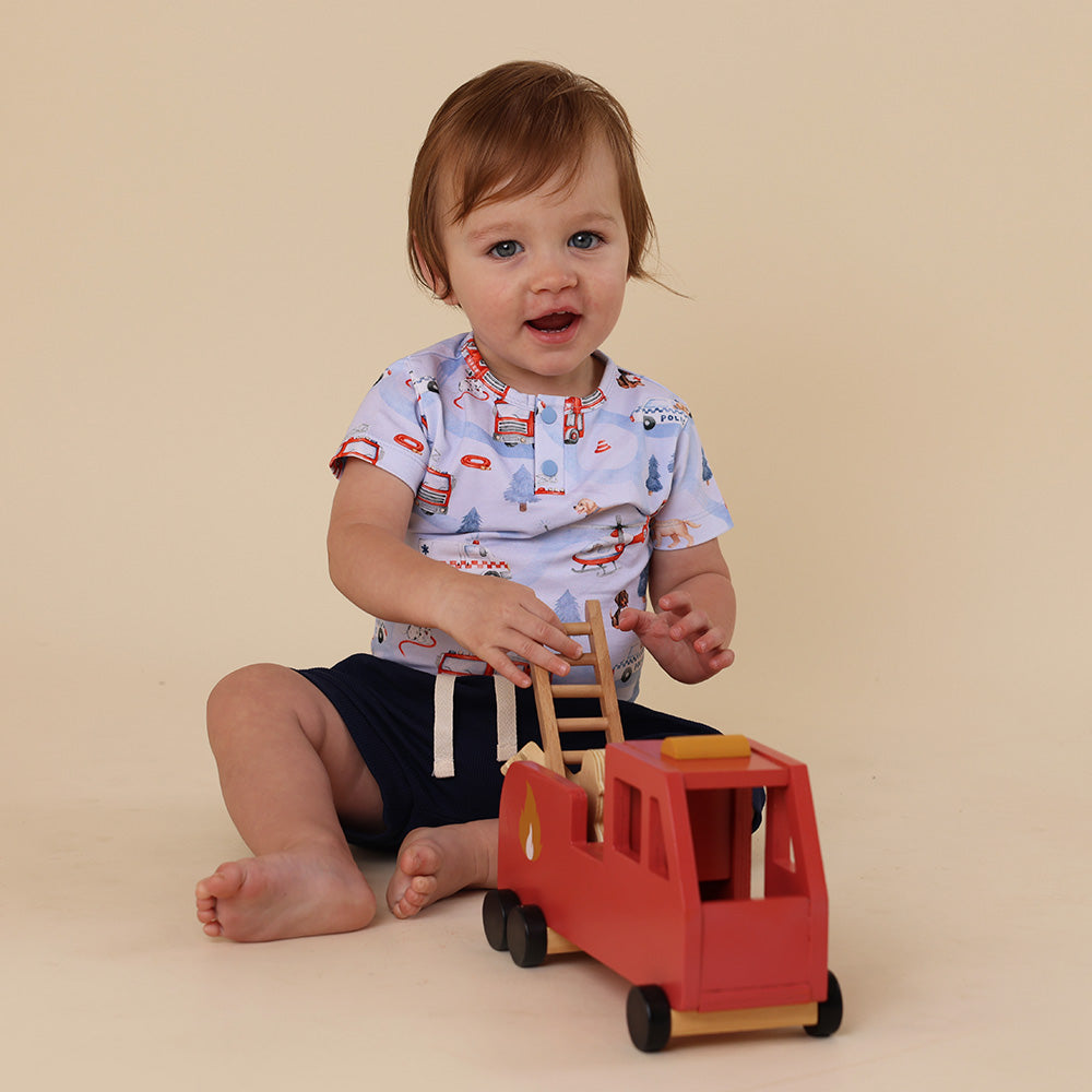 To The Rescue Short Sleeve Organic Bodysuit - View 10