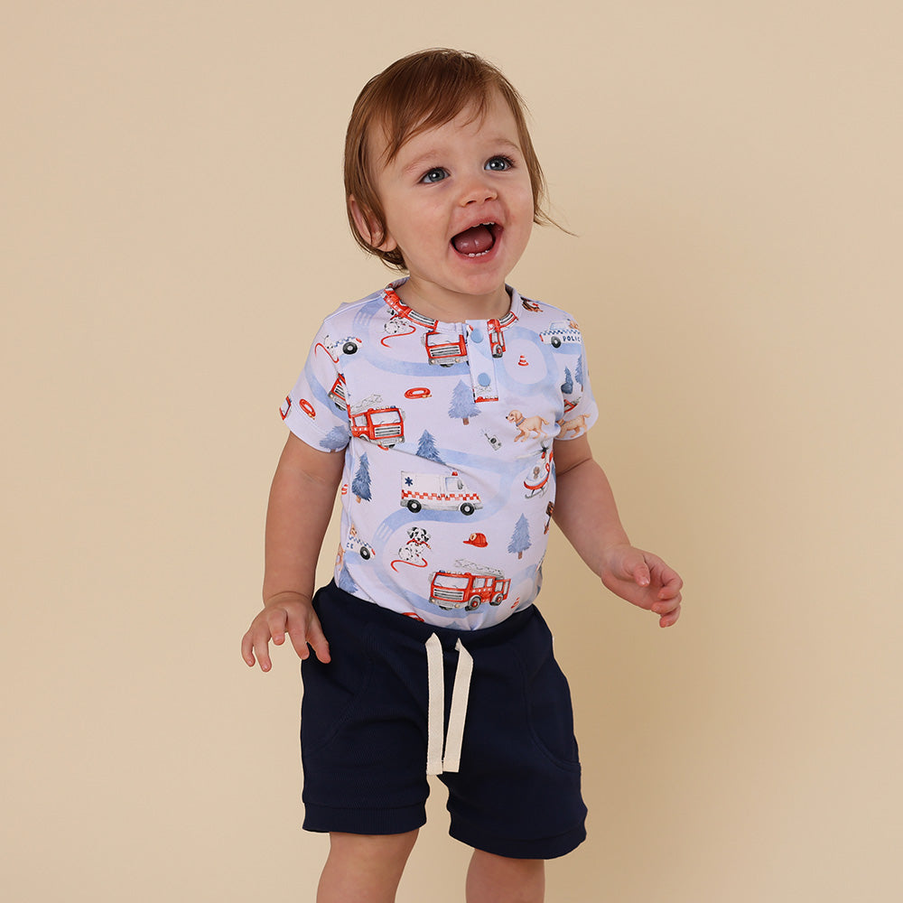 To The Rescue Short Sleeve Organic Bodysuit - View 4