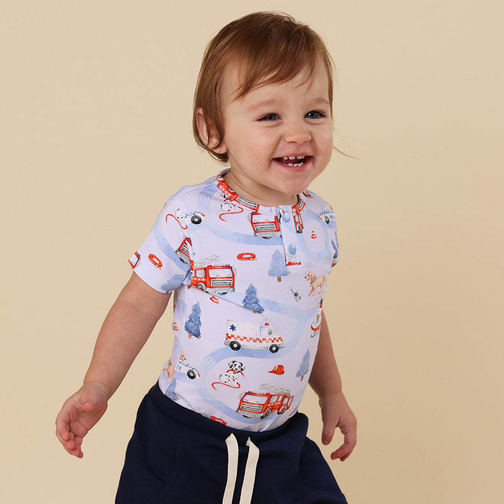 To The Rescue Short Sleeve Organic Bodysuit - View 11