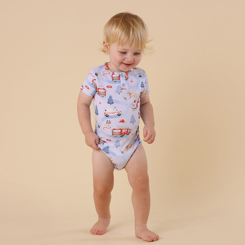 To The Rescue Short Sleeve Organic Bodysuit - View 6