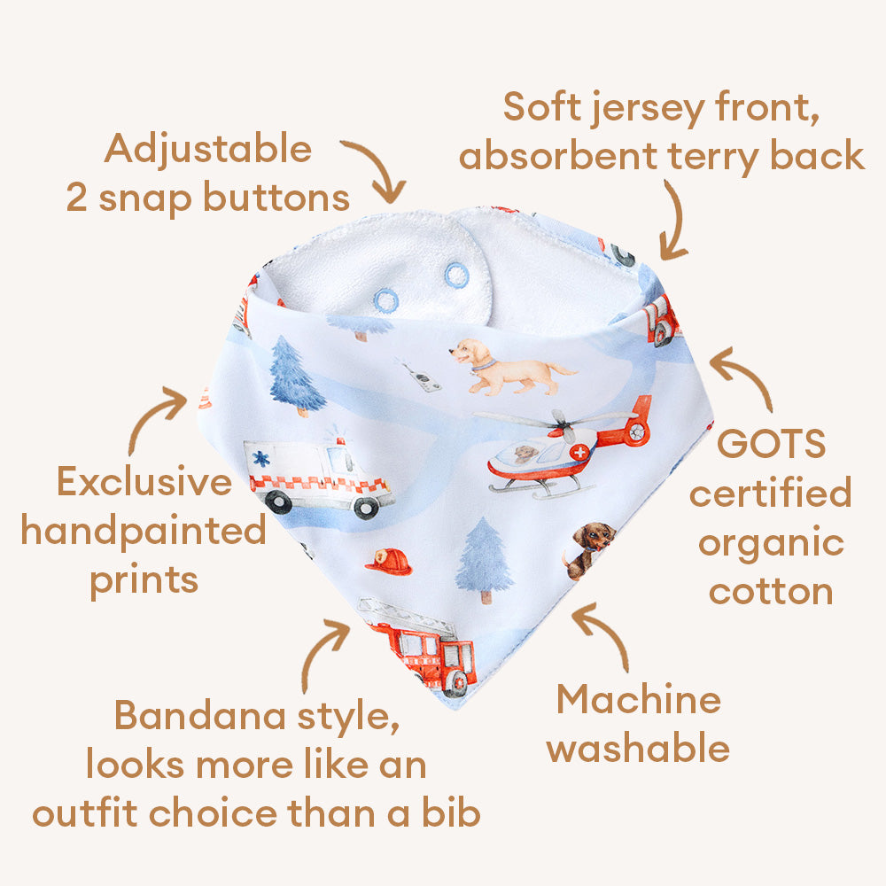 To The Rescue Organic Dribble Bib - View 4