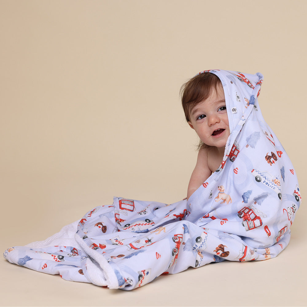 To The Rescue Organic Hooded Baby Towel - View 1