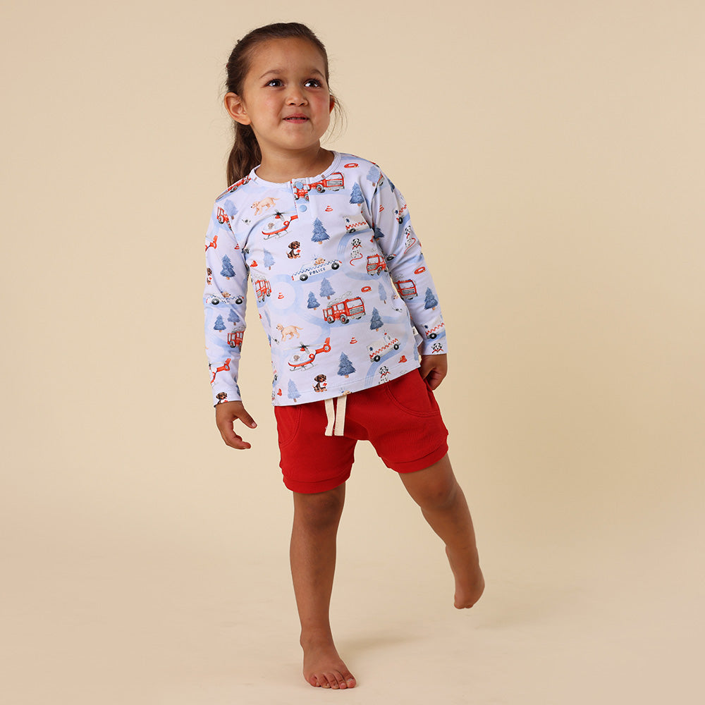 Red Organic Shorts - View 5