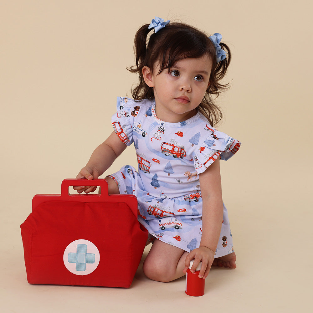 To The Rescue Short Sleeve Organic Dress - View 12