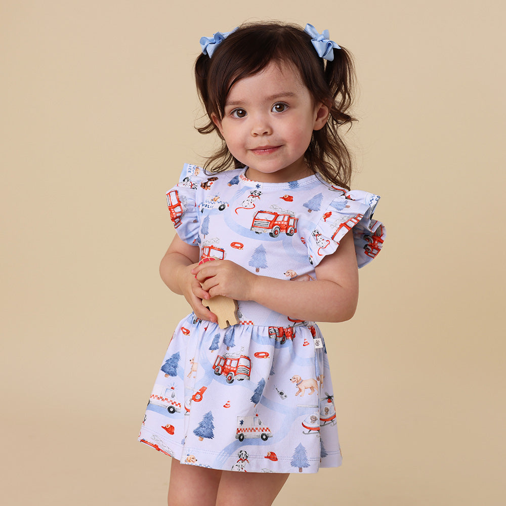 To The Rescue Short Sleeve Organic Dress - View 1