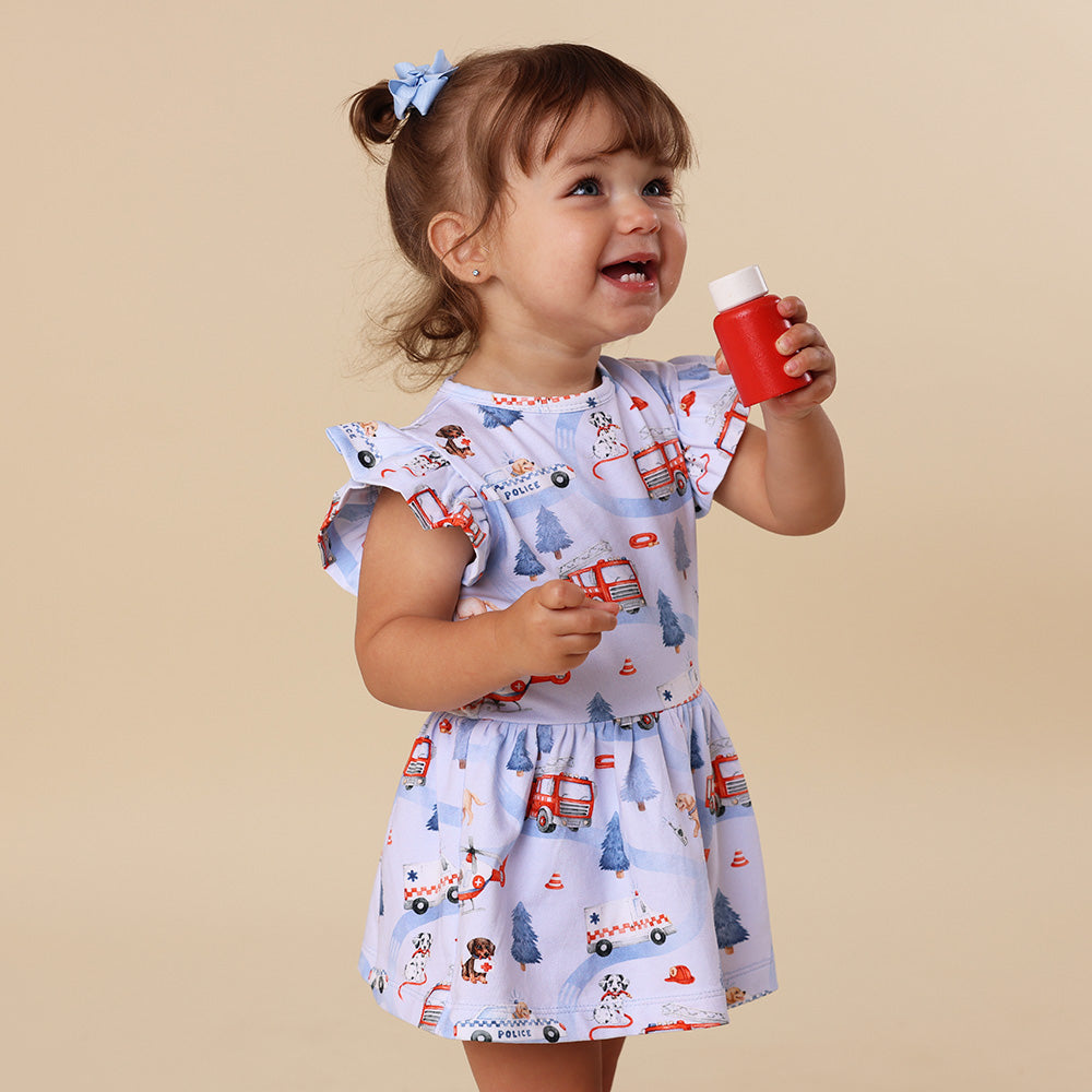 To The Rescue Short Sleeve Organic Dress - View 4