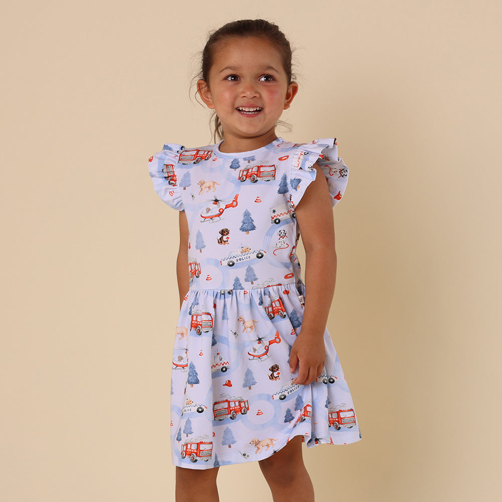 To The Rescue Short Sleeve Organic Dress - View 13