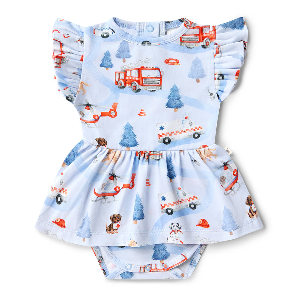 To The Rescue Short Sleeve Organic Dress - View 2