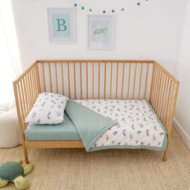Turtle Organic Cotton Cot Comforter | Snuggle Hunny