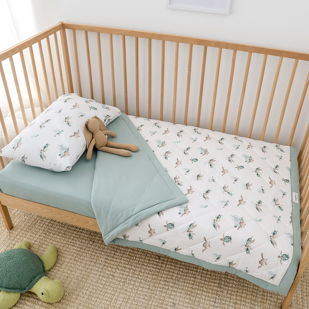 Turtle Organic Cotton Cot Comforter - View 5