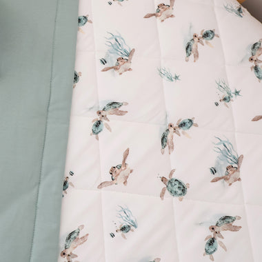 Turtle Organic Cotton Cot Comforter | Snuggle Hunny
