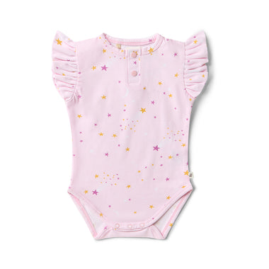 Twinkle Short Sleeve Organic Bodysuit with Frill | Snuggle Hunny