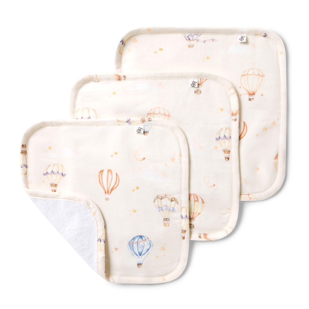 Up & Away Organic Wash Cloths - 3 Pack - View 1