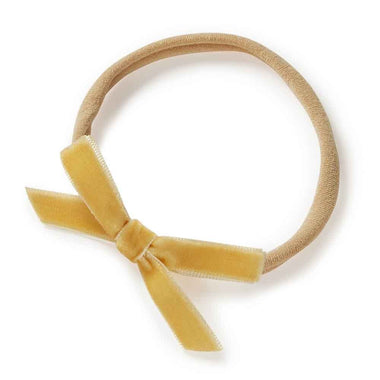 Gold Velvet Bow-Snuggle Hunny