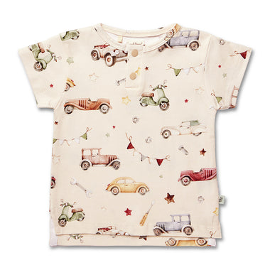 Vintage Cars Organic Short Sleeve Top | Snuggle Hunny