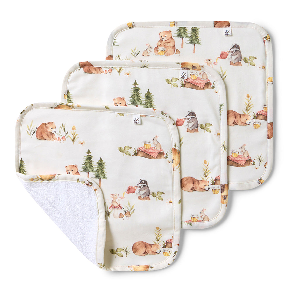 Bears Organic Wash Cloths - 3 Pack - View 1