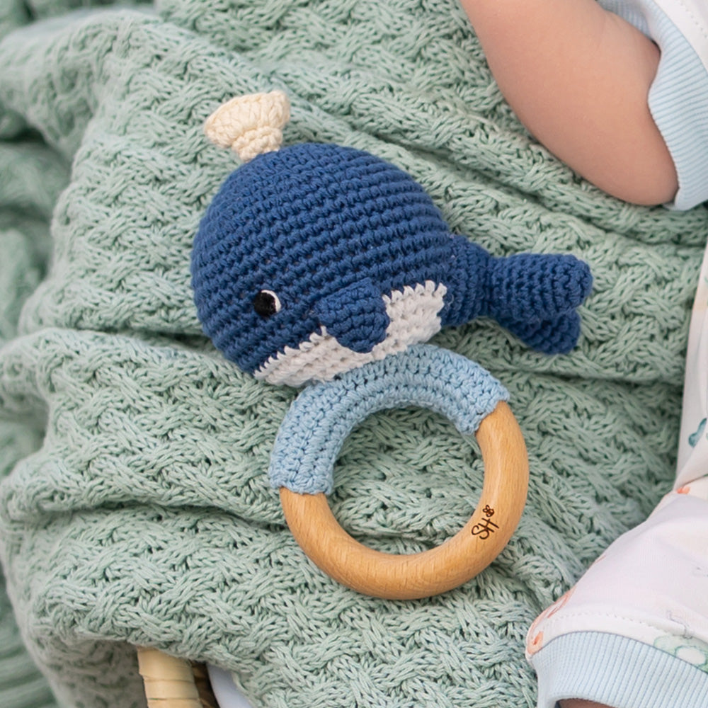 Handmade Whale Crochet Rattle - View 1