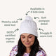 White Organic Adult Knit Beanie - Thumbnail 4